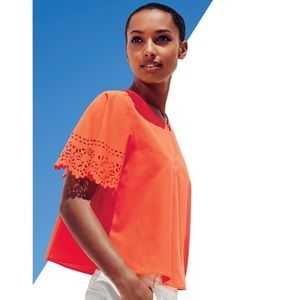 🍊 J.Crew laser cut blouse 🍊